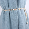 Leaf Alloy & Plastic Pearl Link Chain Waist Belly Chains for Women FS-WGE56DF-01-1