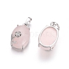 Natural Rose Quartz Pendants G-L512-I23-2
