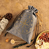 Rectangle Gold Stamping Velvet Tarot Storage Drawstring Bags for Divination ABAG-WH20001-25B-4