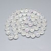 Electroplate Glass Beads Strands EGLA-Q086-12mm-07-WH-2