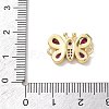 Brass Pave Cubic Zirconia Butterfly Links Connector Charms LS-KK-L268-028G-04-3