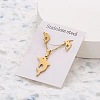 201 Stainless Steel Pendant Necklaces & Stud Earrings Sets FS-WG852B2-13-1