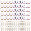  60Pcs 2 Style Rainbow Color 304 Stainless Steel Leverback Earring Findings STAS-NB0001-53M-1