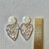 Alloy Acrylic Stud Dangle Earrings WGFC942-01-2