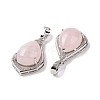 Natural Rose Quartz Pendants G-H283-04P-24-3