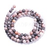 Natural Pink Zebra Jasper Beads Strands G-K410-04-4mm-2