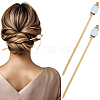 2Pcs Brass Hair Sticks OHAR-WR00003-1