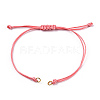 Korean Waxed Polyester Cord Braided Bracelets MAK-T010-06G-2