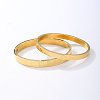 2Pcs 2 Style Stainless Steel Hinged Bangles for Women QR1999-1-4