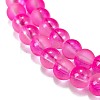 Frosted Transparent Glass Bead Strands GLAA-P065-6mm-11-4
