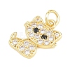 Brass Micro Pave Cubic Zirconia Pendants KK-D258-37G-02-2