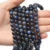 Natural Grade AA Dumortierite Quartz Round Bead Strands G-P075-43-8mm-3