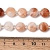 Natural Red Hematoid Quartz/Ferruginous Quartz Beads Strands G-D105-A04-5
