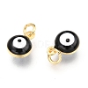 Brass Enamel Charms KK-B024-02G-D-2