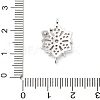 Brass Clear Cubic Zirconia Connector Snowflake Connector Charms KK-L229-079P-02-3
