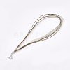 Waxed Cord and Organza Ribbon Necklace Making NCOR-T002-290-2
