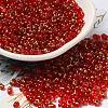 Spray Painted Glass Seed Beads SEED-F005-06A-02-1