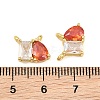 Brass Pave Cubic Zirconia Charms CU-CBA6A75-03G-06-3