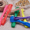  Plastic Lace Rope and Iron Split Key Rings/Key Clasp Finding DIY-NB0002-35-4