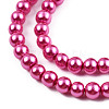 Baking Paint Pearlized Glass Pearl Round Bead Strands HY-Q003-4mm-10-2
