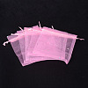 Rectangle Organza Bags with Glitter Sequins X-OP-R020-10x12-08-2