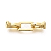 Rack Plating Brass Fold Over Clasps KK-H508-04G-1