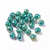 UV Plating Rainbow Iridescent Acrylic Beads OACR-A018-03E-1