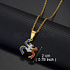 304 Stainless Steel Puerto Rico Pendant Necklaces FS-WG40BBD-01-1