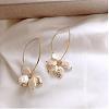 Alloy Pearl Bead Dangle Earrings FS-WG097D2-01-4
