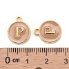 Golden Plated Alloy Enamel Charms X-ENAM-S118-06P-3