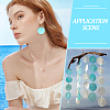 48Pcs 8 Colors Natural Capiz Shell Connector Charms BSHE-SC0001-31-6