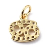 Brass Micro Pave Cubic Zirconia Charms ZIRC-F131-16G-07-2