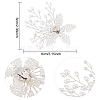 ABS Plastic Imitation Pearl Beaded Flower Wedding Shoe Decorations FIND-WH0126-71S-2
