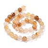 Natural Yellow Hematoid Quartz/Golden Healer Quartz Beads Strands G-E571-05B-2