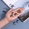 8Pcs 4 Styles 304 Stainless Steel Cuff Buttons STAS-SZ0001-63-3