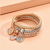 3Pcs Alloy Rhinestone Charm Bangle Set FS-WG4938A-03-1