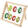 2-Tier Wooden Craft Ribbon Organizer Storage Rack ODIS-WH0030-65-1