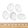 Transparent Oval Glass Cabochons X-GGLA-R022-25x18-5