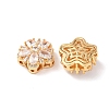 Brass Micro Pave Cubic Zirconia Beads KK-A284-19G-04-2