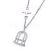 304 Stainless Steel Pendant Necklaces NJEW-H497-07-3