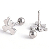 Tarnish Resistant 201 Stainless Steel Barbell Cartilage Earrings EJEW-R147-06-2