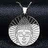 304 Stainless Steel Pendant Necklaces for Women Men NJEW-G123-04P-1