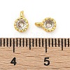 Brass Pave Cubic Zirconia Pendants KK-H204-03G-01-3