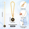 5Pcs 5 Style Flat Round with Letter Alloy Enamel Wine Glass Charms HJEW-TA0001-18-3