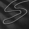 Tarnish Resistant 304 Stainless Steel Venetian Chain Box Chain Necklace Making X-STAS-A028-N031P-A-3