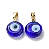 Handmade Lampwork Evil Eye Pendants LAMP-P057-01G-02-1