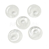 Natural Quartz Crystal Rock Crystal Donut/Pi Disc Charms G-G142-02U-1