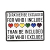 Pride Month Rainbow Heart Enamel Brooches X-JEWB-I062-02EB-1