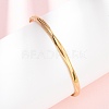 304 Stainless Steel Cuff Bangles for Women BJEW-Z146-05G-3