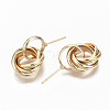 Brass Love Knot Earrings X-KK-S356-146G-NF-3